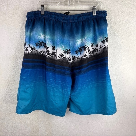 BURNSIDE SWIM TRUNKS. Size XL. Inside key pocket. Attached undies. Side zip pock - Picture 2 of 4